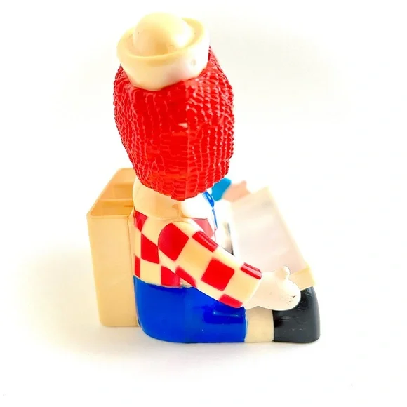 Vintage 1975 Raggedy Ann & Andy Plastic Figurine – Cute Tray & Pencil Holder - Picture 9 of 10